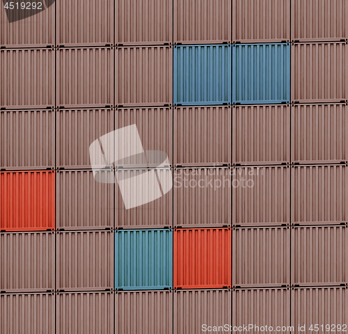 Image of coloured cargo containers