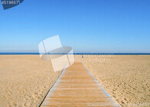 Image of Sea and empty beach scene