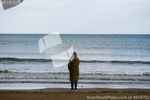 Image of A woman and a sea