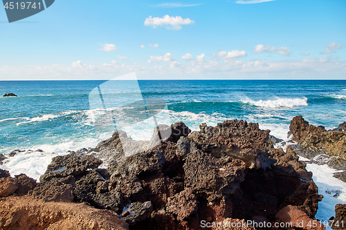 Image of wave splashes of Atlantic ocean