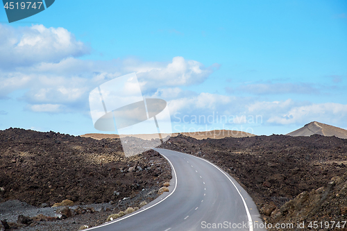 Image of Road in Lanzarote Island, Canaries