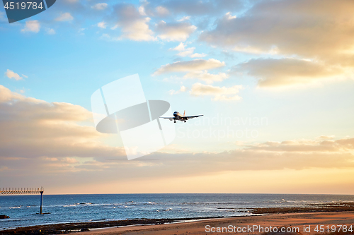 Image of landscape with airplain