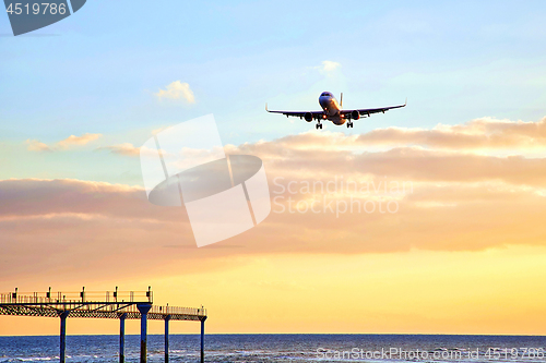 Image of landscape with airplain