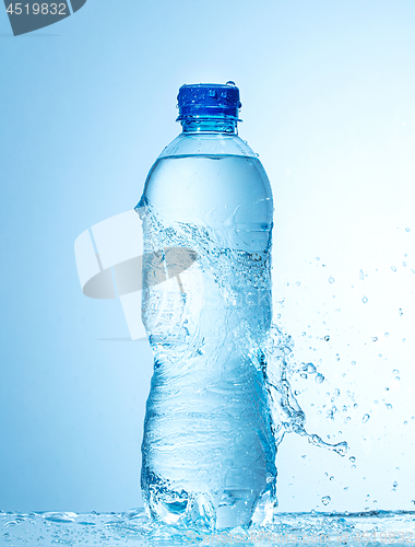Image of close up of water bottle