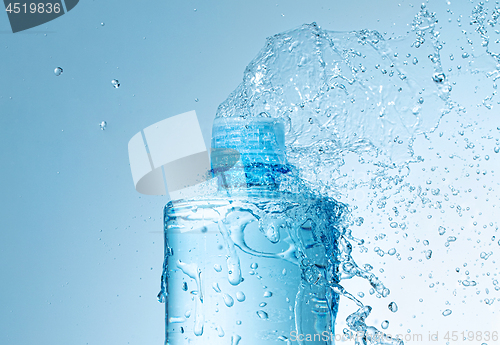 Image of close up of water bottle