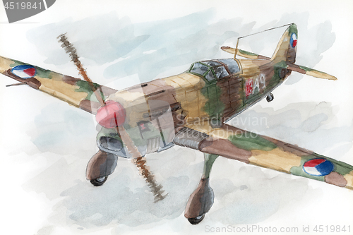 Image of Loose drawing of a Czechoslovakian fighter Avia B.35 (second pro