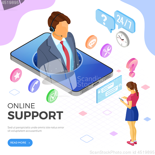Image of Isometric Online Customer Support