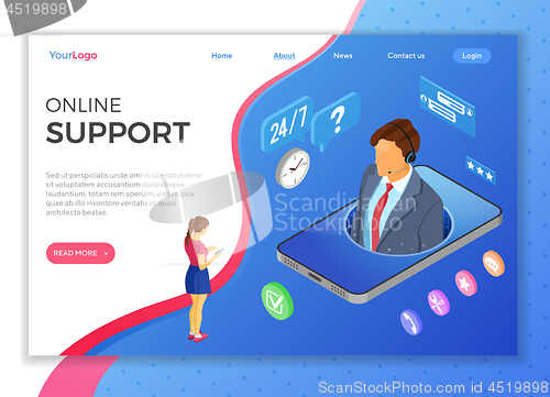 Image of Isometric Online Customer Support