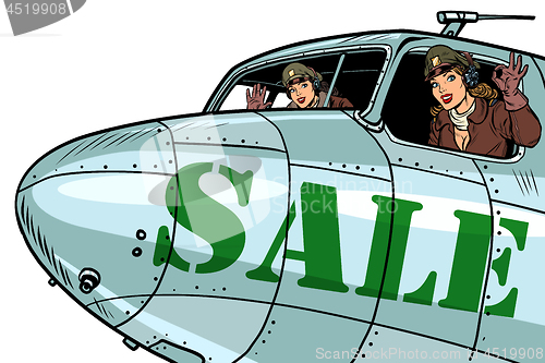 Image of women pilots flying on sale, bomber