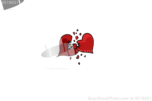 Image of two broken hearts