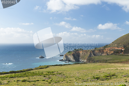 Image of beautiful view of big sur coast in california