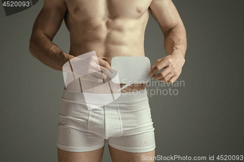 Image of Perfect slim toned young body of the man