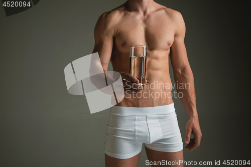 Image of Perfect slim toned young body of the man