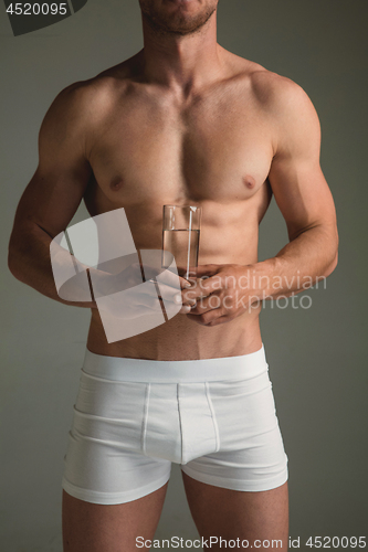 Image of Perfect slim toned young body of the man