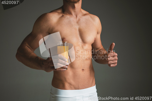 Image of Perfect slim toned young body of the man