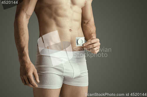 Image of Perfect slim toned young body of the man