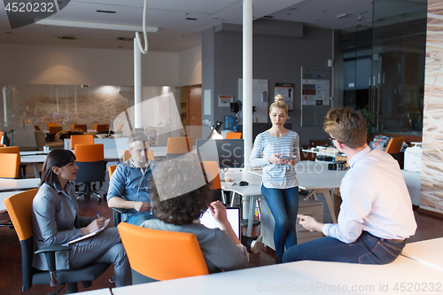 Image of Young Business Team At A Meeting at modern office building