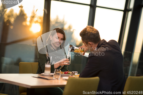 Image of Couple on a romantic dinner at the restaurant