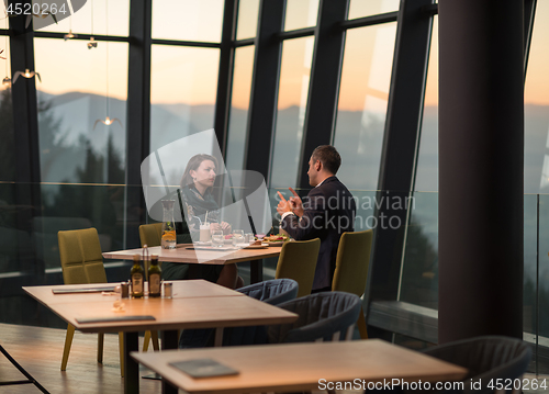 Image of Couple on a romantic dinner at the restaurant