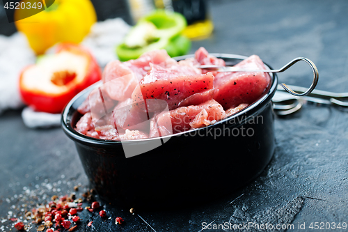 Image of meat for kebab