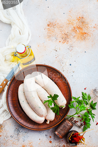 Image of raw sausages