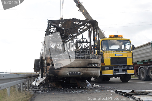 Image of Bus Cabin Fire Damage