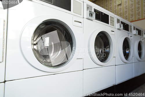 Image of washing machines at laundromat