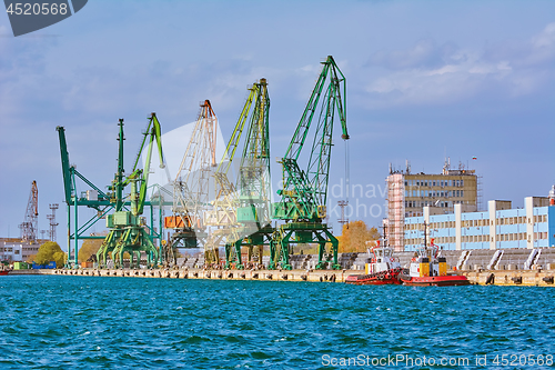 Image of Port Cranes on the Dock