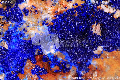 Image of azurite mineral texture