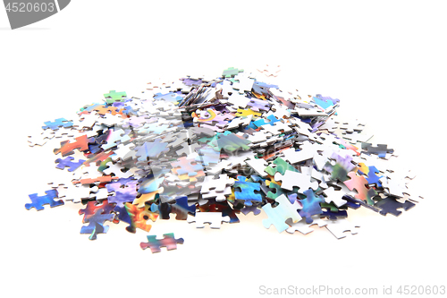 Image of color puzzle isolated