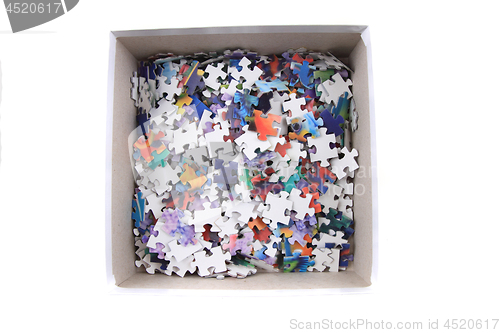 Image of color puzzle in the paper box