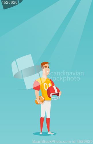 Image of Young caucasian sportsman rugby player.