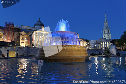 Image of Trafalgar Fountain Night