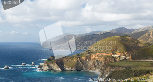 Image of beautiful view of big sur coast in california