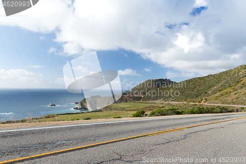 Image of beautiful view of big sur coast in california