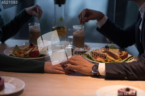 Image of Couple on a romantic dinner at the restaurant