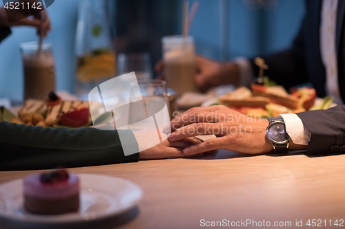 Image of Couple on a romantic dinner at the restaurant