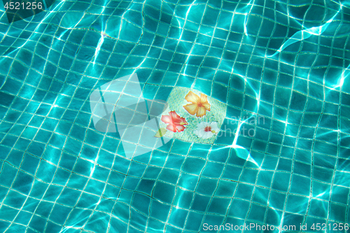 Image of Blue water of a pool in thailand in the sumer