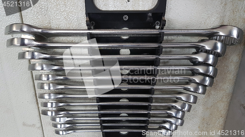 Image of Spanner set on wall mount