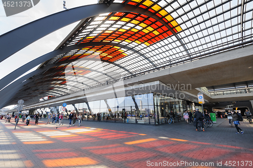 Image of Inside Amsterdam central Station (Amsterdam Centraal)