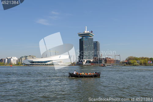 Image of View to Adam lookout and The Eye, the film museum in Amsterdam