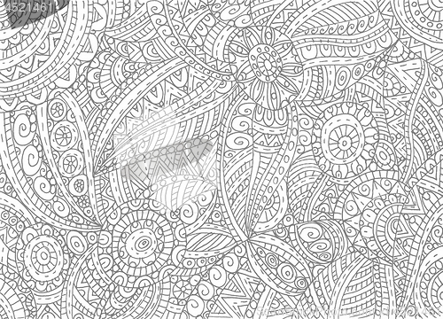 Image of Abstract hand-drawn outline pattern