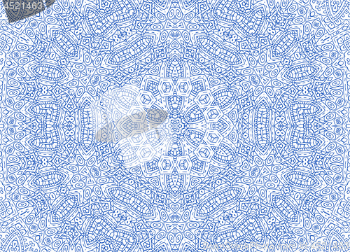 Image of Blue abstract outline pattern on white