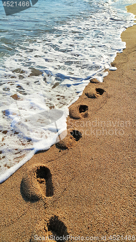 Image of Footprints on the sandy beach
