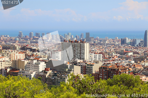 Image of Beautiful view of Barcelona, Catalonia, Spain