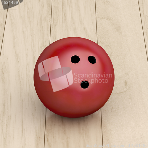 Image of Red bowling ball