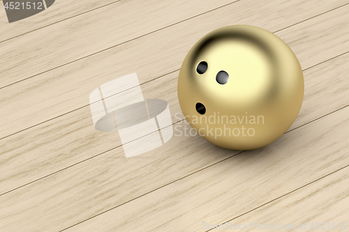 Image of Golden bowling ball