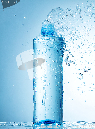 Image of close up of water bottle
