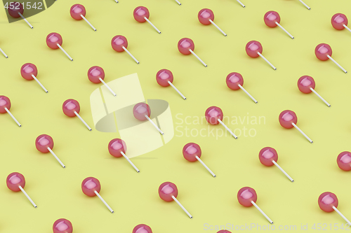 Image of Rows with lollipops
