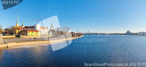 Image of Panoramic view of Riga city, Latvia